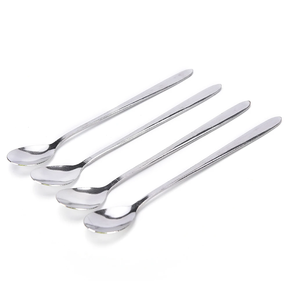 1pc Coffee Latte Spoon Food Grade Stainless Steel 16cm Long Handle Glass Ice Cream Sundae Tea Spoon Kitchen Tableware