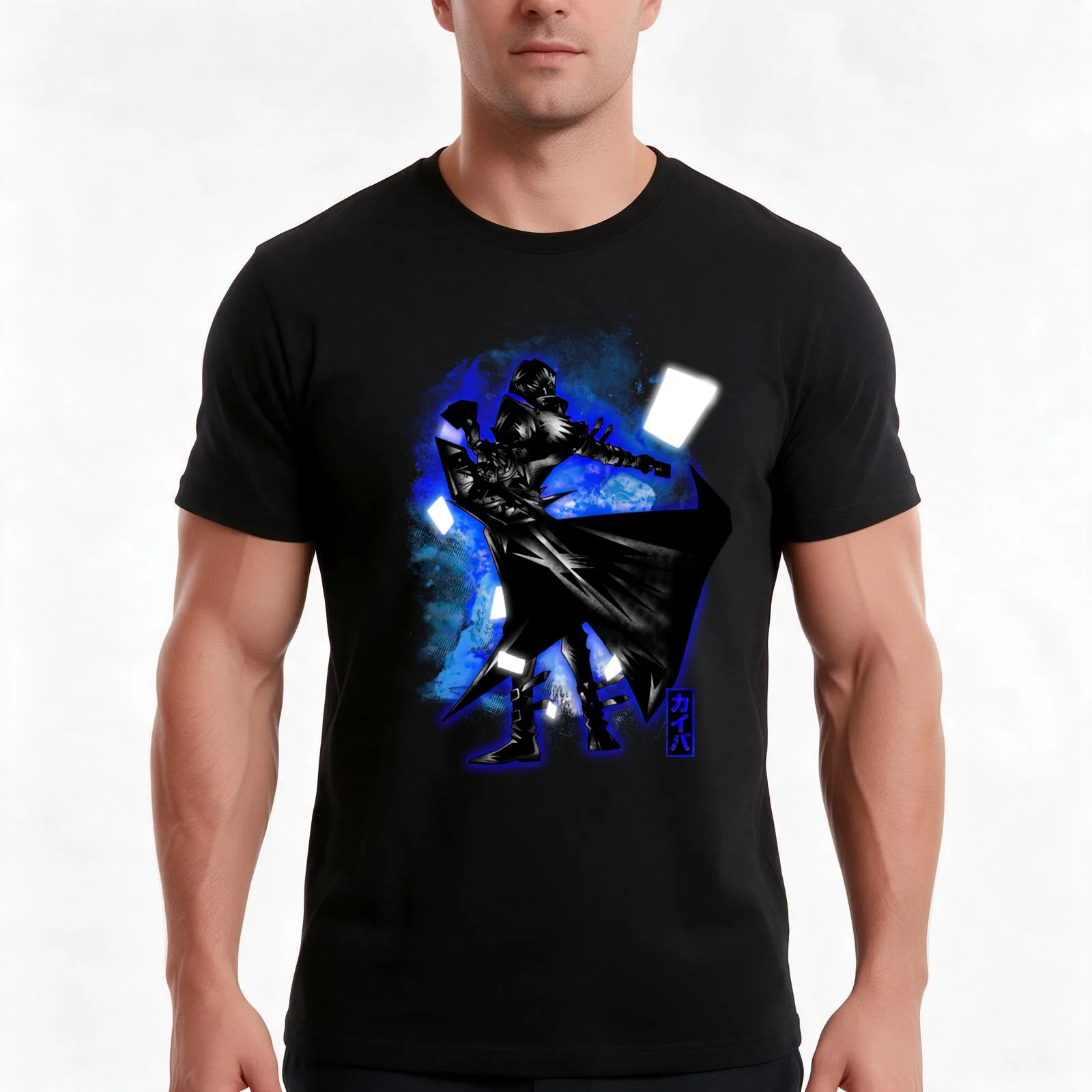 Kaiba Cosmic Corp T-Shirt, Summer Casual Cotton Tee, Oversized Streetwear Tops, Vintage Graphic Print, Loose Fit Short Sleeve