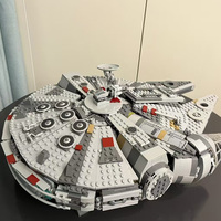 Qing Wang Millennium Falcon Model Building Blocks Spaceship Bricks Falcon Ship Toys for Children Christmas Gifts ﻿