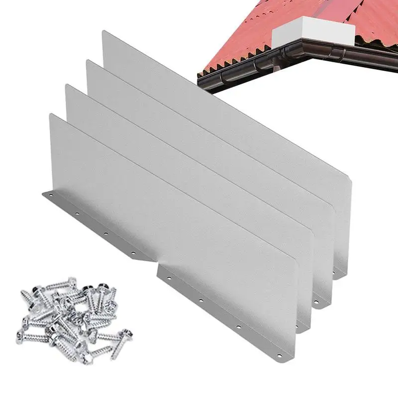 Roofing Gutter Guards Rainwater Diverter Plate Gutter Overflow Guard Downspout Roof Rain Guard Water Diverter for Flat Shingle