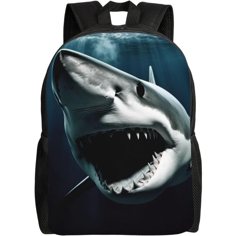 

Shark Laptop Backpack For Women Men College Backpack Work Business Computer Bag Lightweight Bookbag Teacher Nurse Bags