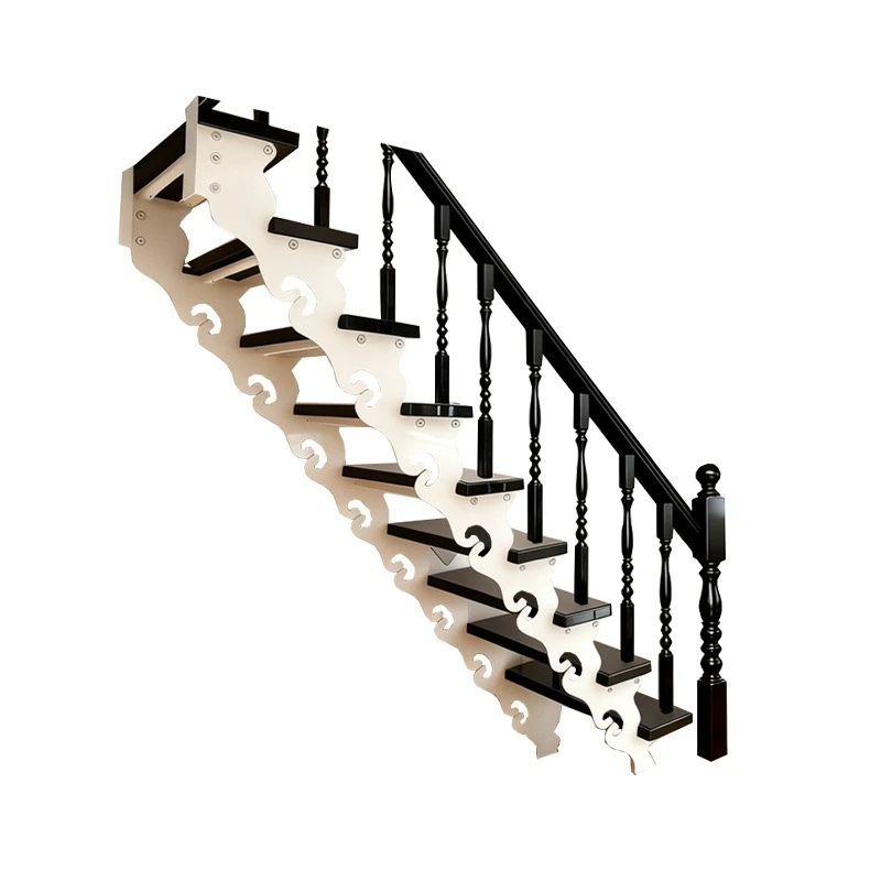 Sawtooth home duplex loft villa stairs indoor and outdoor steel and wood stairs