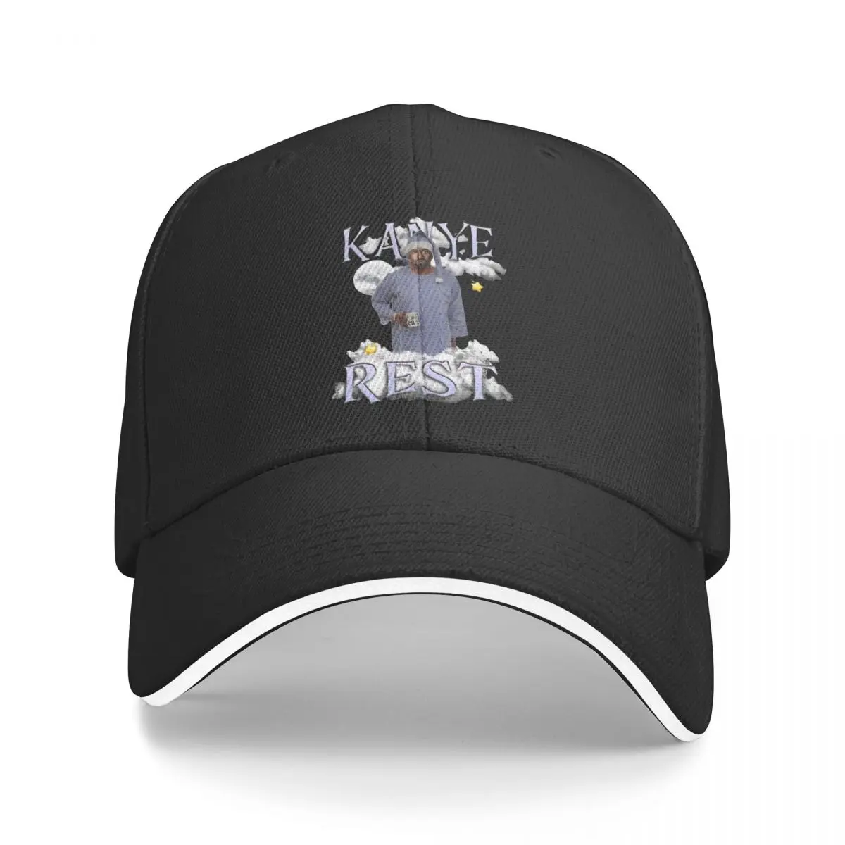 Kanye West Rest Baseball Caps Hip Hop Meme Hip Hop Rap Style Sandwich Caps Unisex Adjustable Caps Hat Running Golf