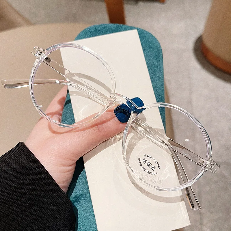 Vintage Retro Frames Glasses Men Women Round Shape Anti Blue Light Eye Glasses Frames Women TR90 Material Glasses Women