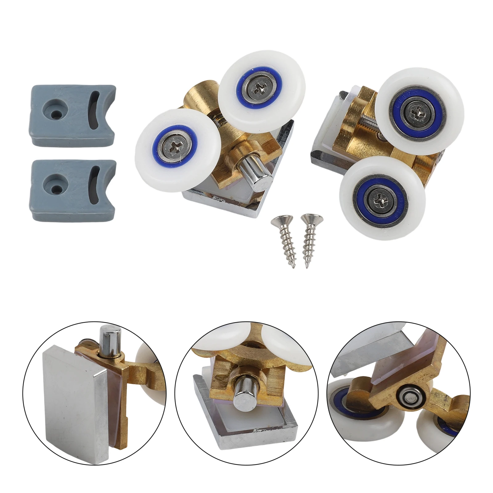 

Обновление душа толщиной 4-8 мм, ролики для душевой двери, дверные ролики с хромированной отделкой, бесшовные раздвижные ролики