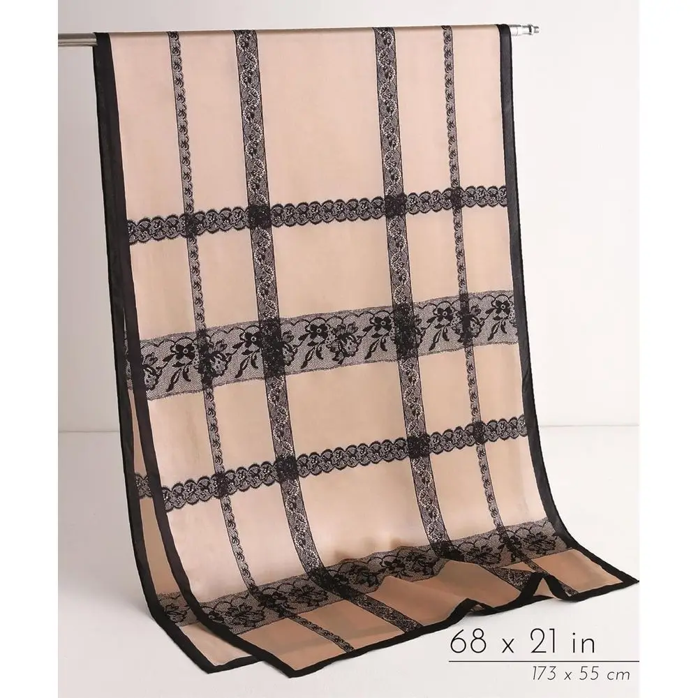 Długi szal damski ze 100% jedwabiu morwowego - duży, prostokątny szal chroniący przed słońcem z opakowaniem prezentowym