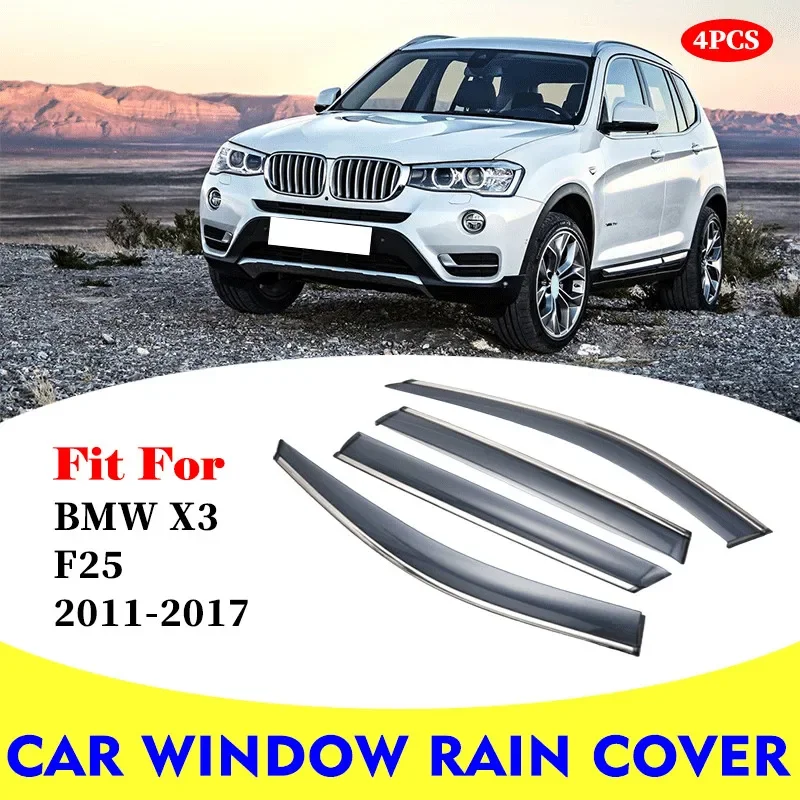 

For BMW X3 F25 2011-2017 window visor car rain shield deflectors awning trim cover exterior car-styling accessories parts