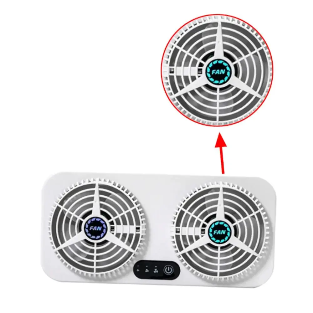 USB Powered USB Car Cooling Fan 5W Power Energy Saving Car Window Fan Front/Rear Window 3 Levels Adjustable Car Exhaust Fan