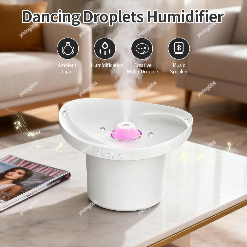 Large Mist Humidifier Desktop Aroma Diffuser Bluetooth Speaker Home Air Purifier