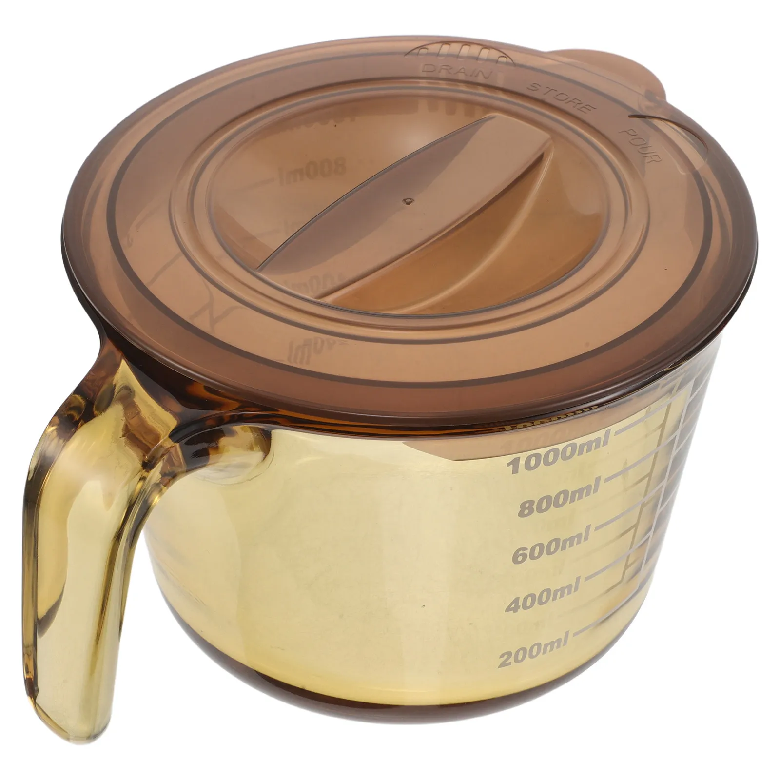 Glass Heat Resistant Measuring Cup Lid Spout 1000Ml Precise Graduated Scale Baking Cooking Multi Purpose Measuring Container