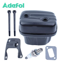 Exhuast Muffler Kit For Husqvarna 340 345 346XP 351 353 Chainsaw for Jonsered 2150 2153 Spark Plug 544028301
