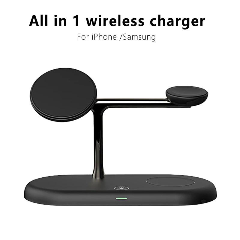 3 in 1 Wireless Charger For iPhone 12 13 14 15 16 ，for Apple Watch 10 9 8 7 6 / Airpods Pro /Galaxy Watch Fast Charging Station