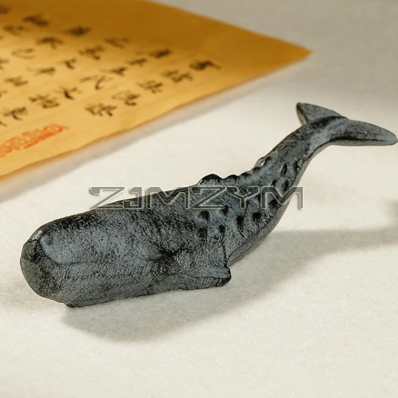 철 고래 문진 다기능 중국 서예 문진 브러시 나머지 사랑스러운 종이 홈 장식에 대한 프레스 소품