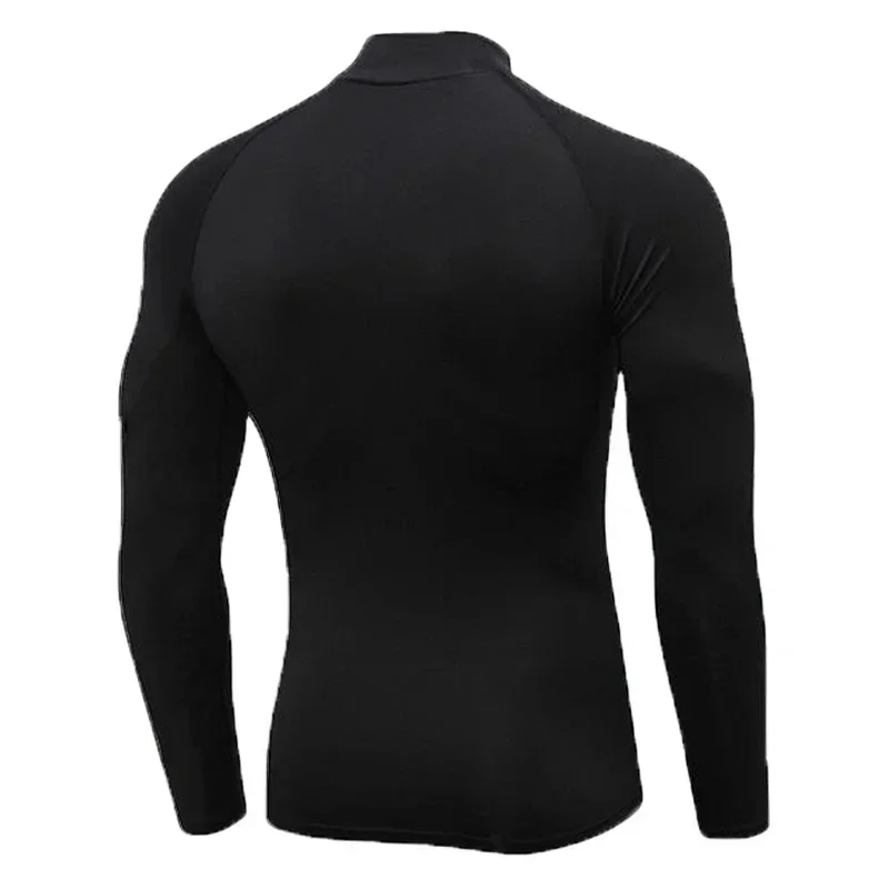 Mens Running T-shirts Compression Fitness Tight Long Sleeve Sport Shirt Training Jogging Tees Gym Sportswear Quick Dry Rashgards