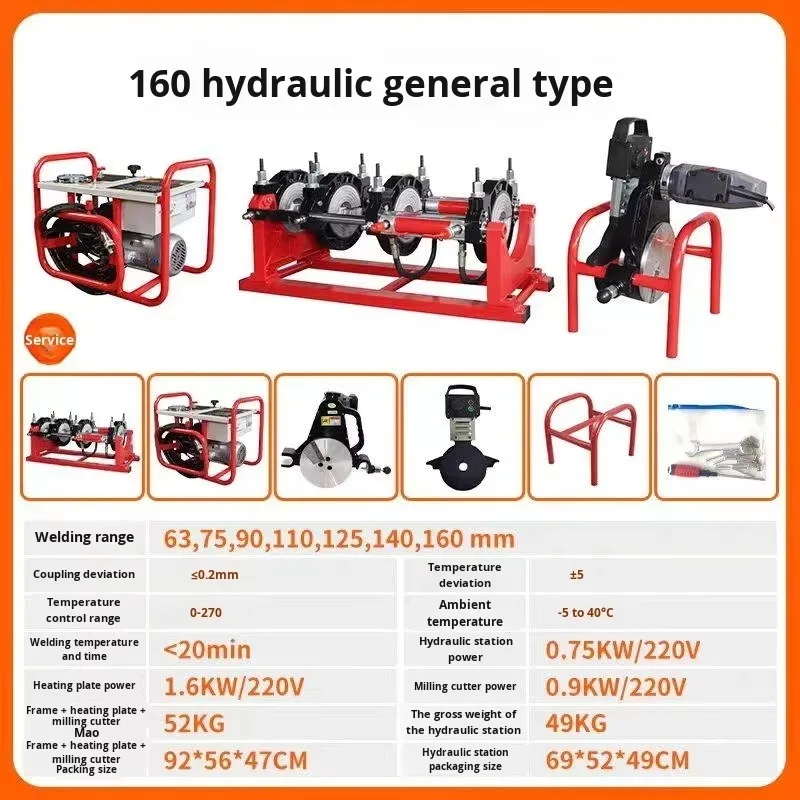 

Гидравлическая полуавтоматическая полиэтиленовая труба, стыковая часть с термоплавкой, 160-355, гарантия 3 года, сделано в материковом Китае, для соединения водопроводных газовых труб
