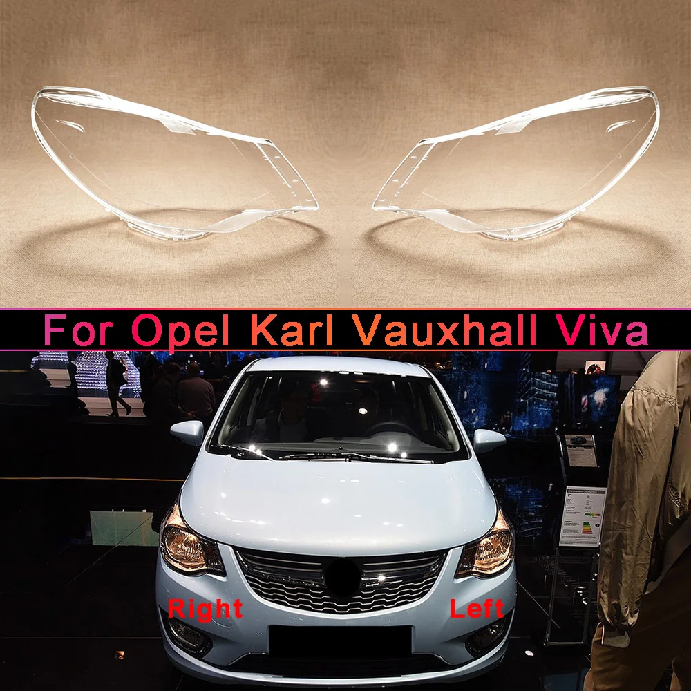

For Opel Karl Vauxhall Viva Vehicle Accessories Lights Cover Headlight Lights Glass Car Front Headlight Lens Cover Lights Shell