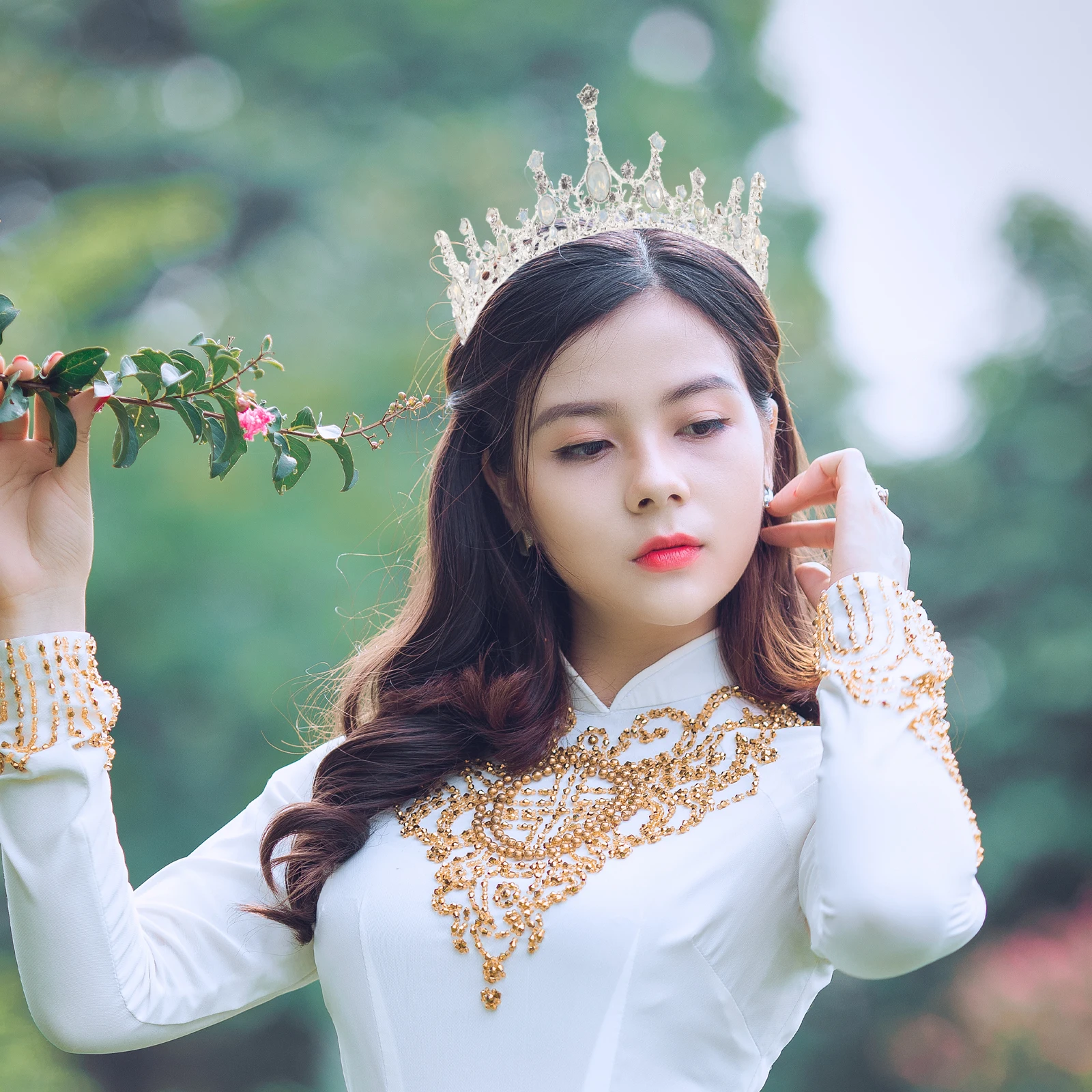 

Bride Crown Wedding Headdress Baroque Style Hair Decor For Women Fashion Headwear Bridal Crown Prom Party Accessory