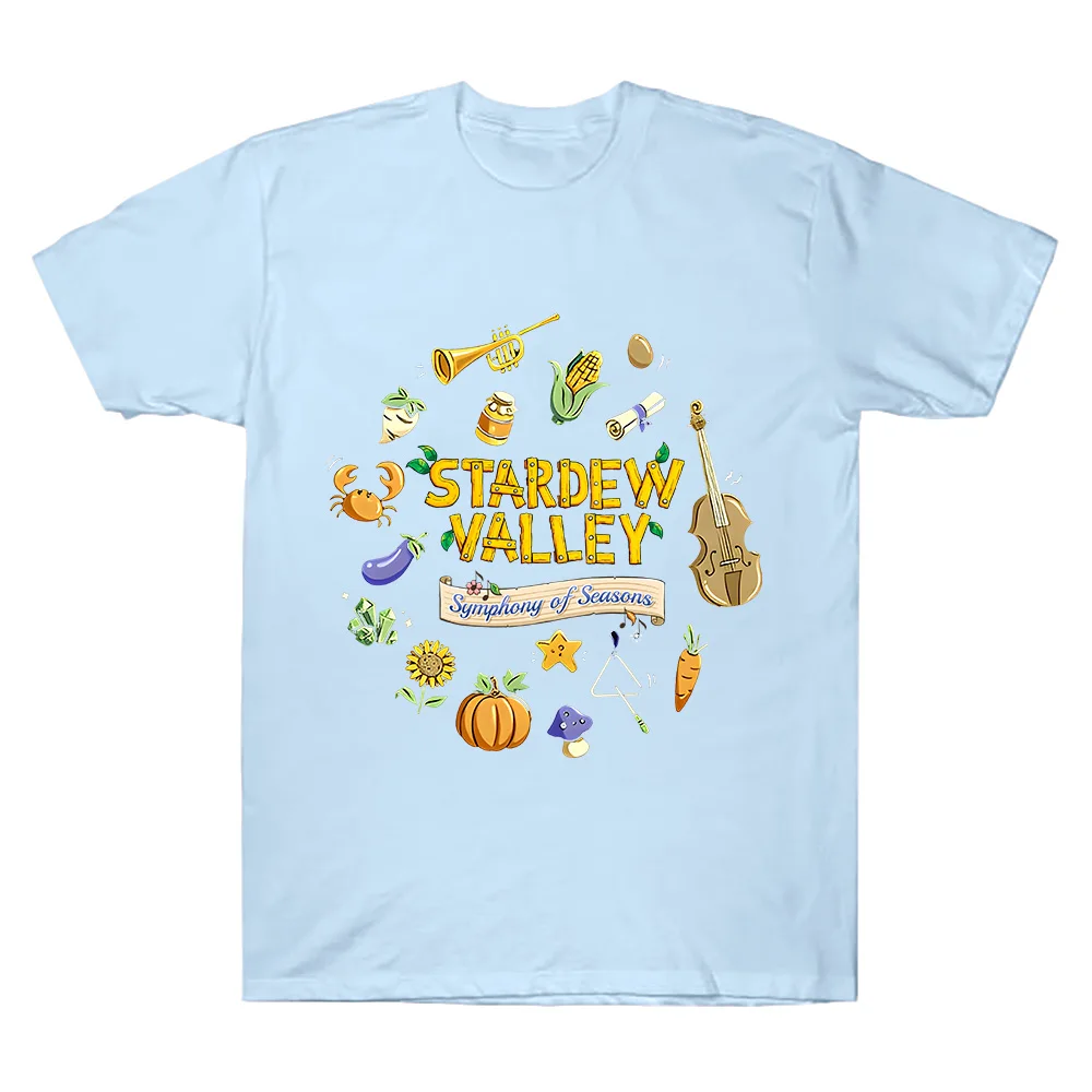 Symphony of Seasons Tour T-Shirt Stardew Valley T Shirt Gamer Lover Cotton Short Sleeve Tshirt Women Men Cotton Clothing Comfort