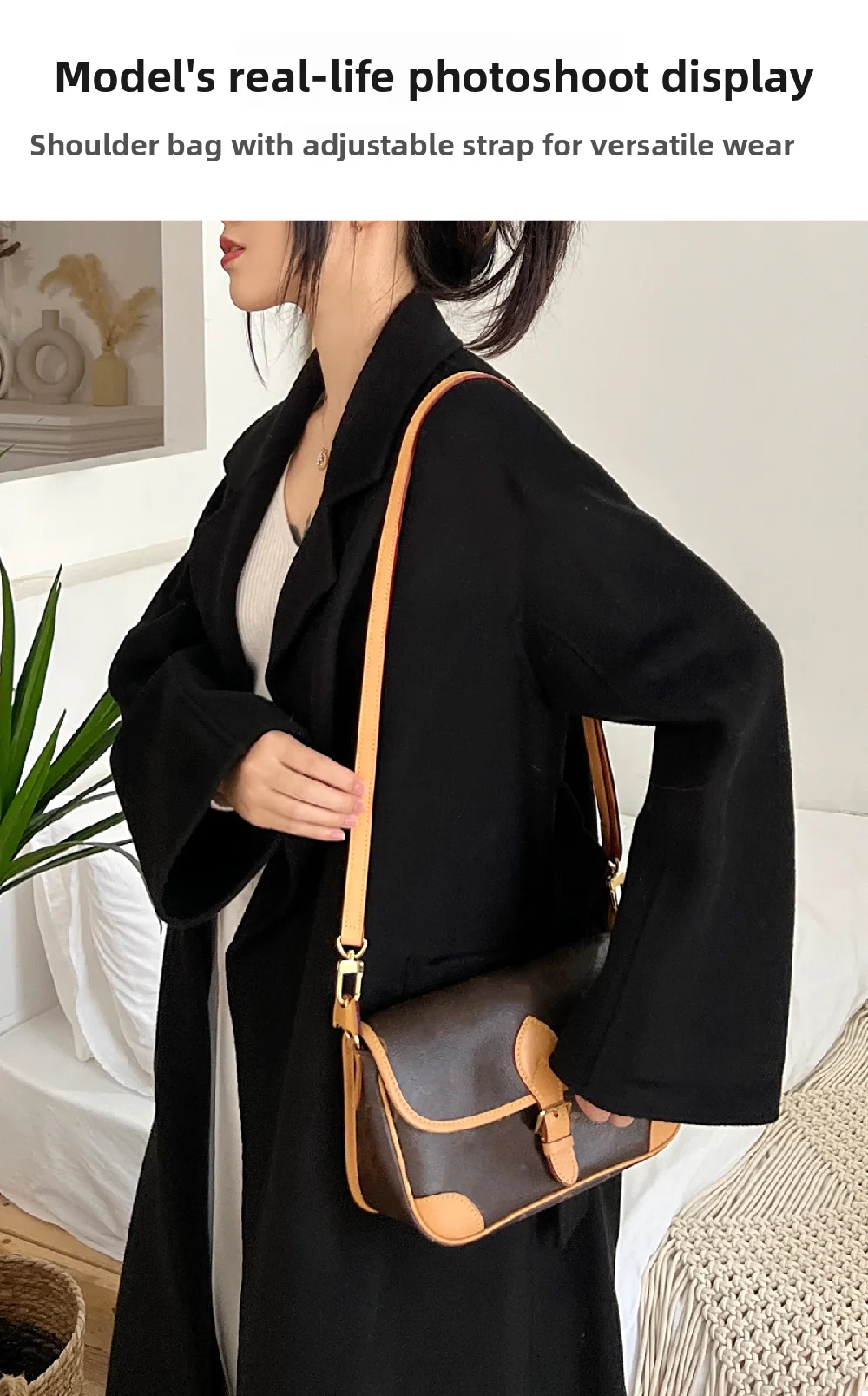 Cowhide Bag Strap For Lv Diane Bag,Shoulder Strap Bag Belt Crossbodybag Strap,genuine Leather Durable Bag Replacement Accessory