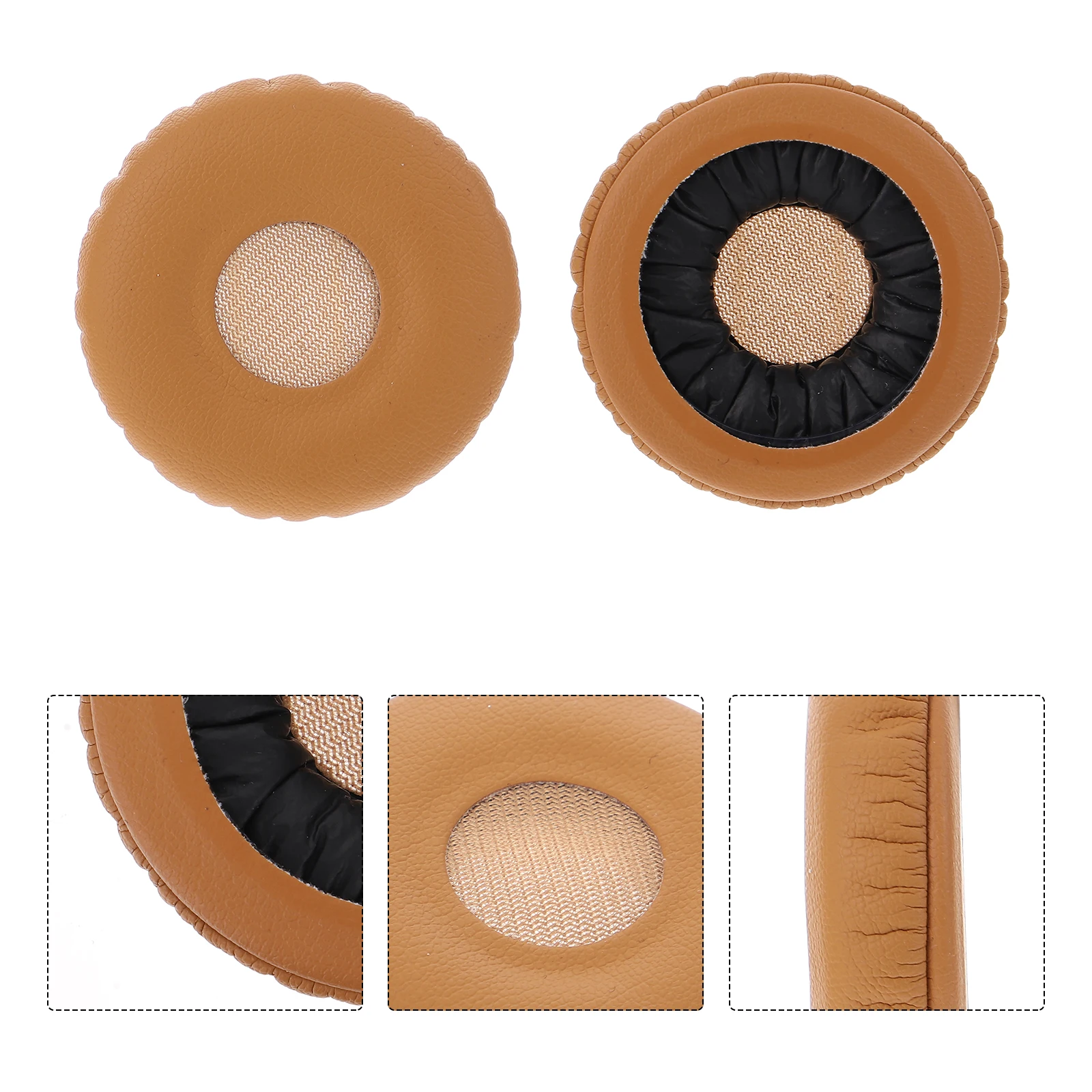 

2 Pcs Headphone Replacement Sleeves PVC Pads Durable Ear Maintenance Cushions Practical Covers Elastic