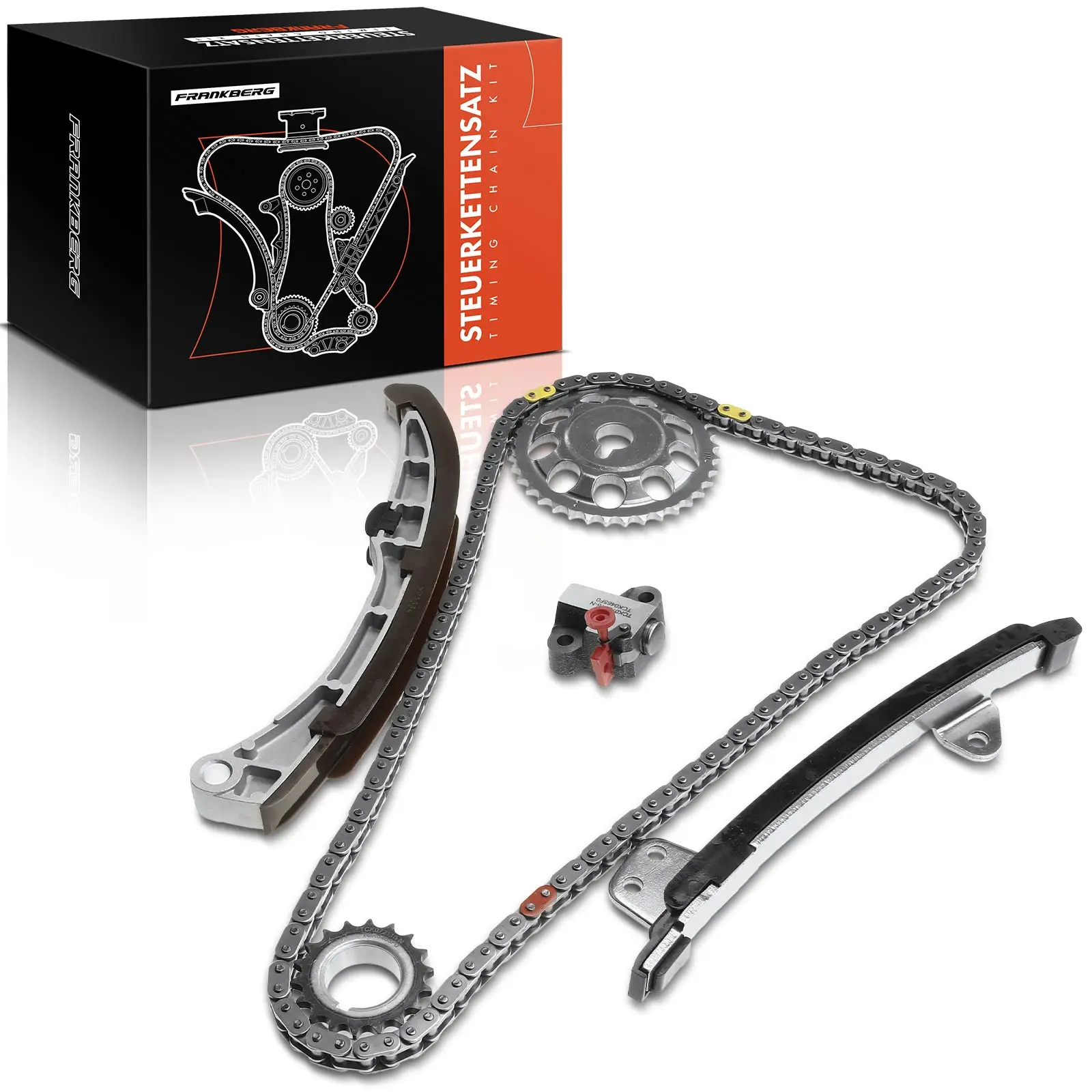 Frankberg 1x distributiekettingset distributieketting voor Toyota Yaris P1 1999/08-2005/09 1.3L 1354021020000 13523-22020 1352322050000