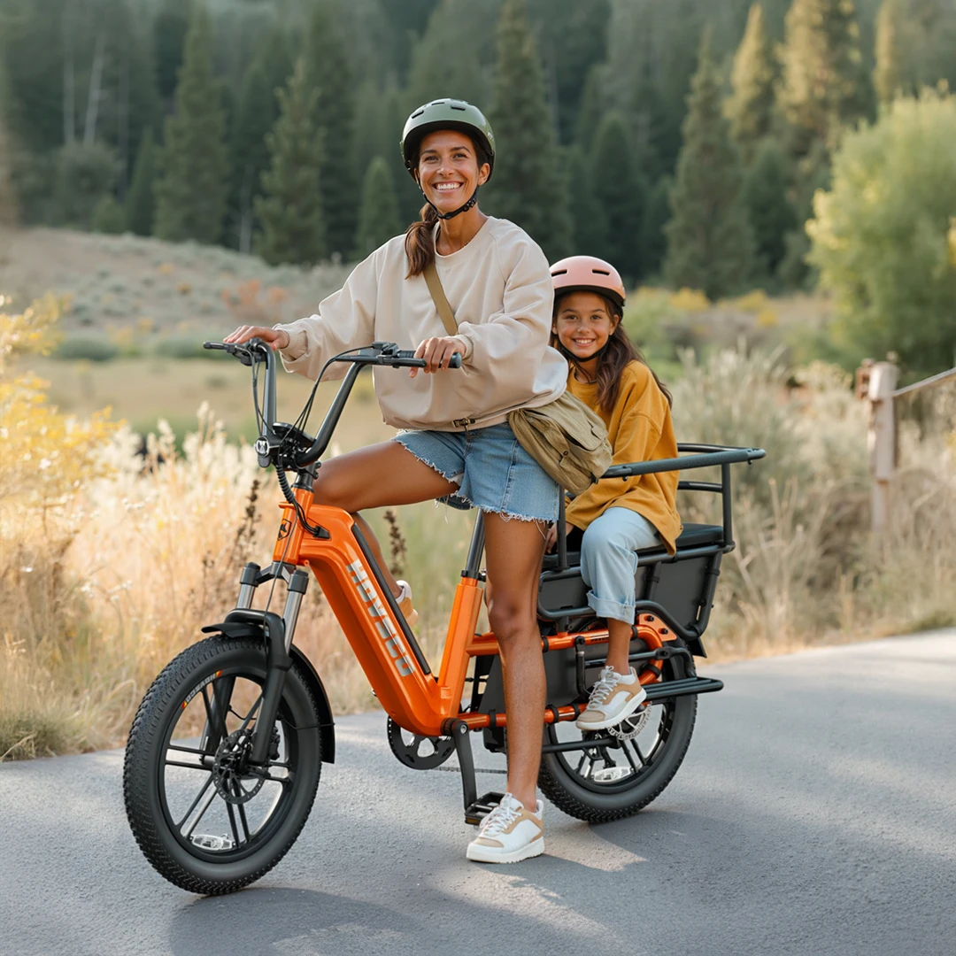 EU/UK Stock Family E-Bike, 80km Range, 15Ah or 20Ah Li-Battery, Fat Tire Brushless Rear Hub, Off-Road Legal