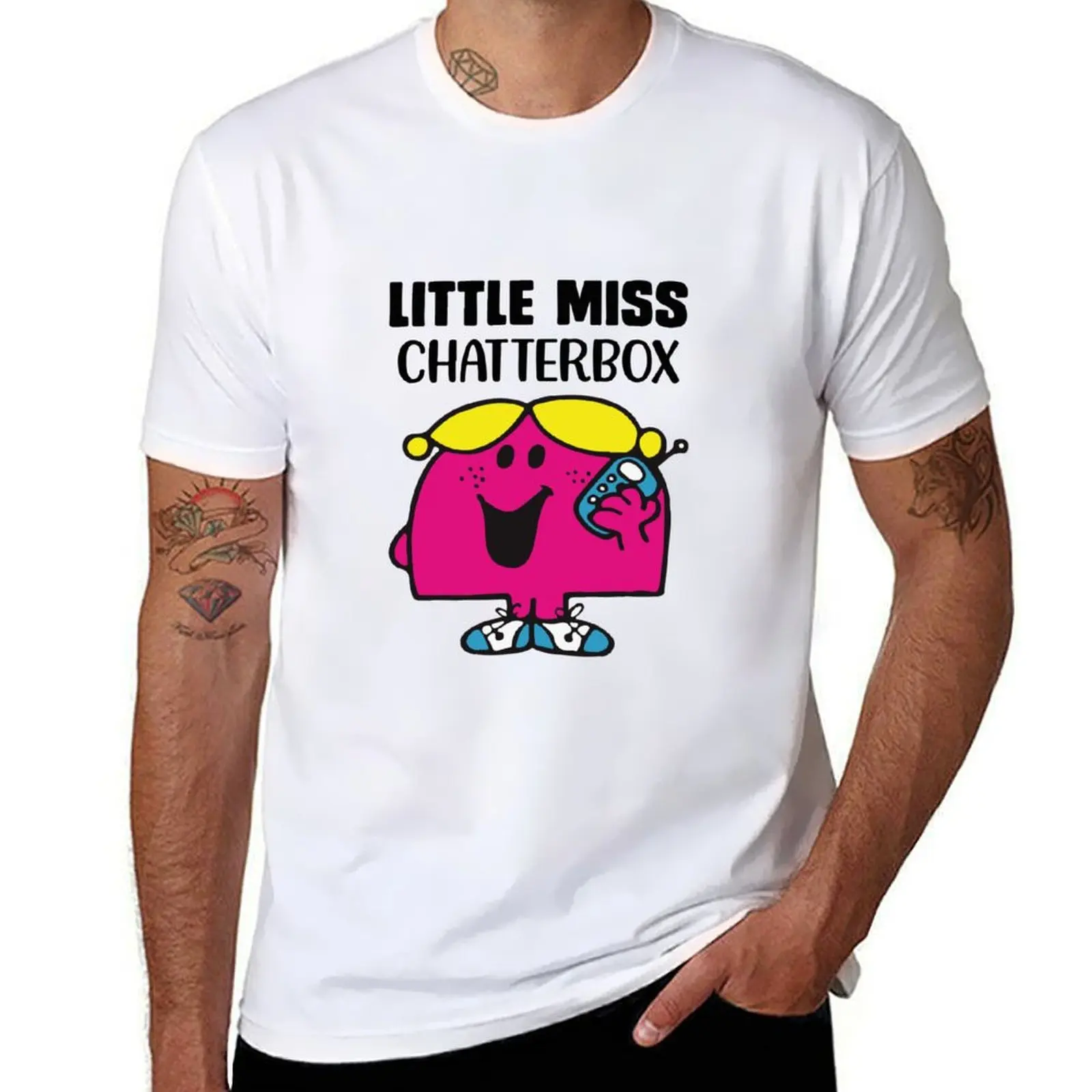 

Little Miss Chatterbox T-Shirt man t shirts for men casual cotton t shirt pack t shirts for man graphic funny T-shirt