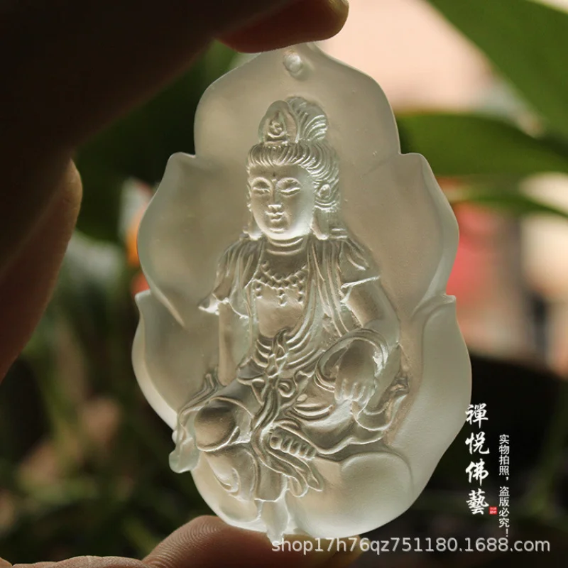 

Стеклянный кулон Zen Joy Freeflow с изображением Будды Гуаньинь