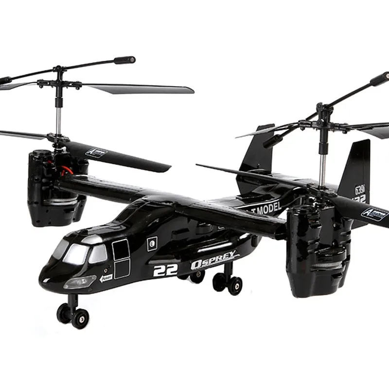 2.4GHz 3D Osprey RC Helicopter Transport Aircraft Remote Control Model Drone Very Stable Toy Ready to Fly with Gyro LED Light