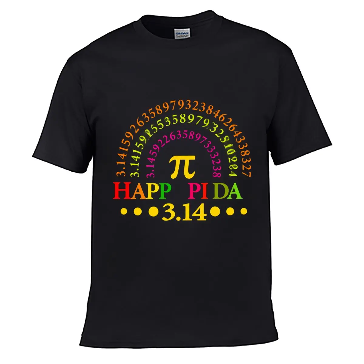 Happy Pi Day Mathematics Numbers 3 14 Rainbow Design Men Summer T-shirt Top