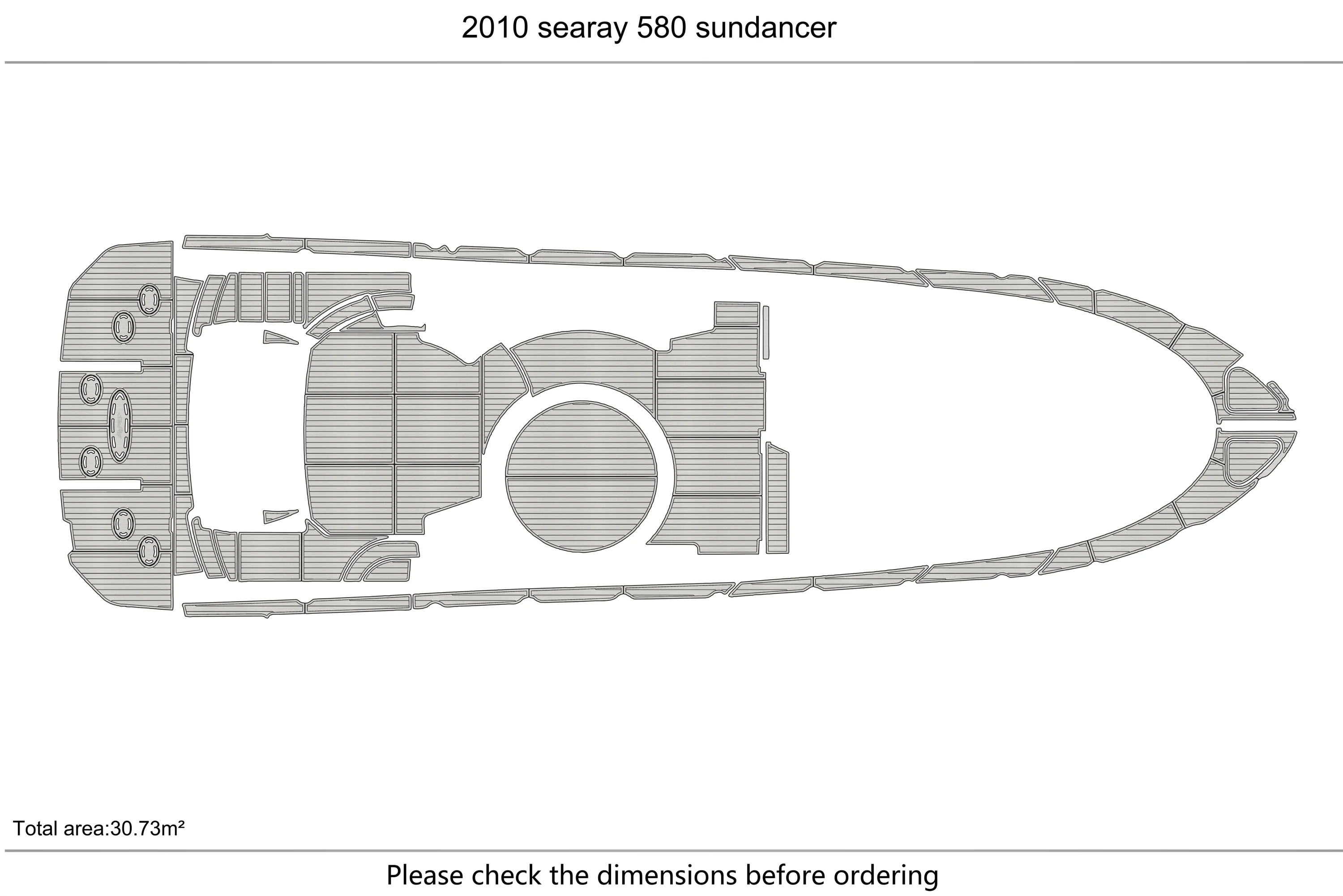 2007-2010 searay 580 S Cockpit swimming platform 1/4