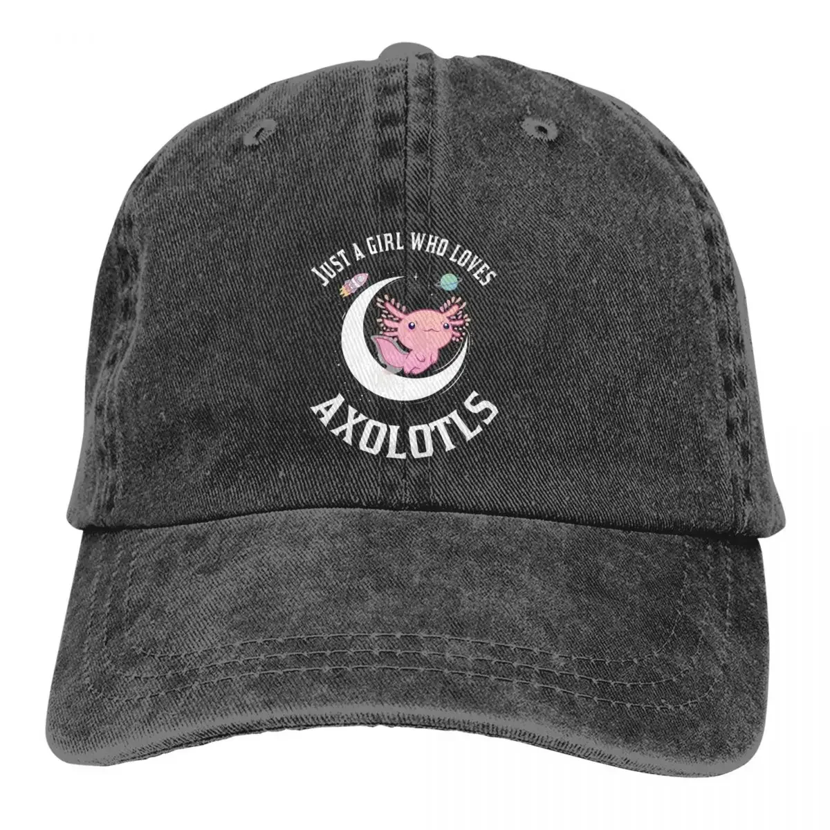 فتاة قبعة بيسبول الرجال قبعات رعاة البقر النساء قناع حماية Snapback Axolotl عاشق قبعات