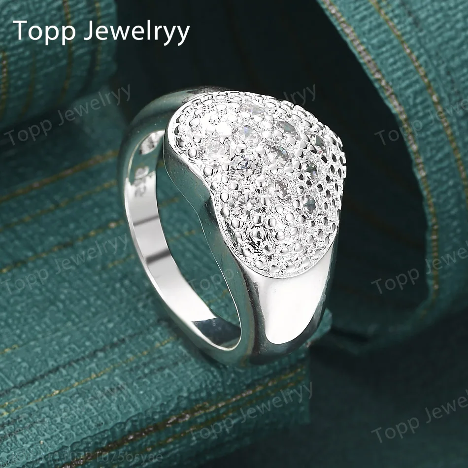 New 925 Sterling Silver 7-10# Large Heart Zircon Ring - Fashionable Women's Ring - Charm, Party, Christmas Jewelry, Gift