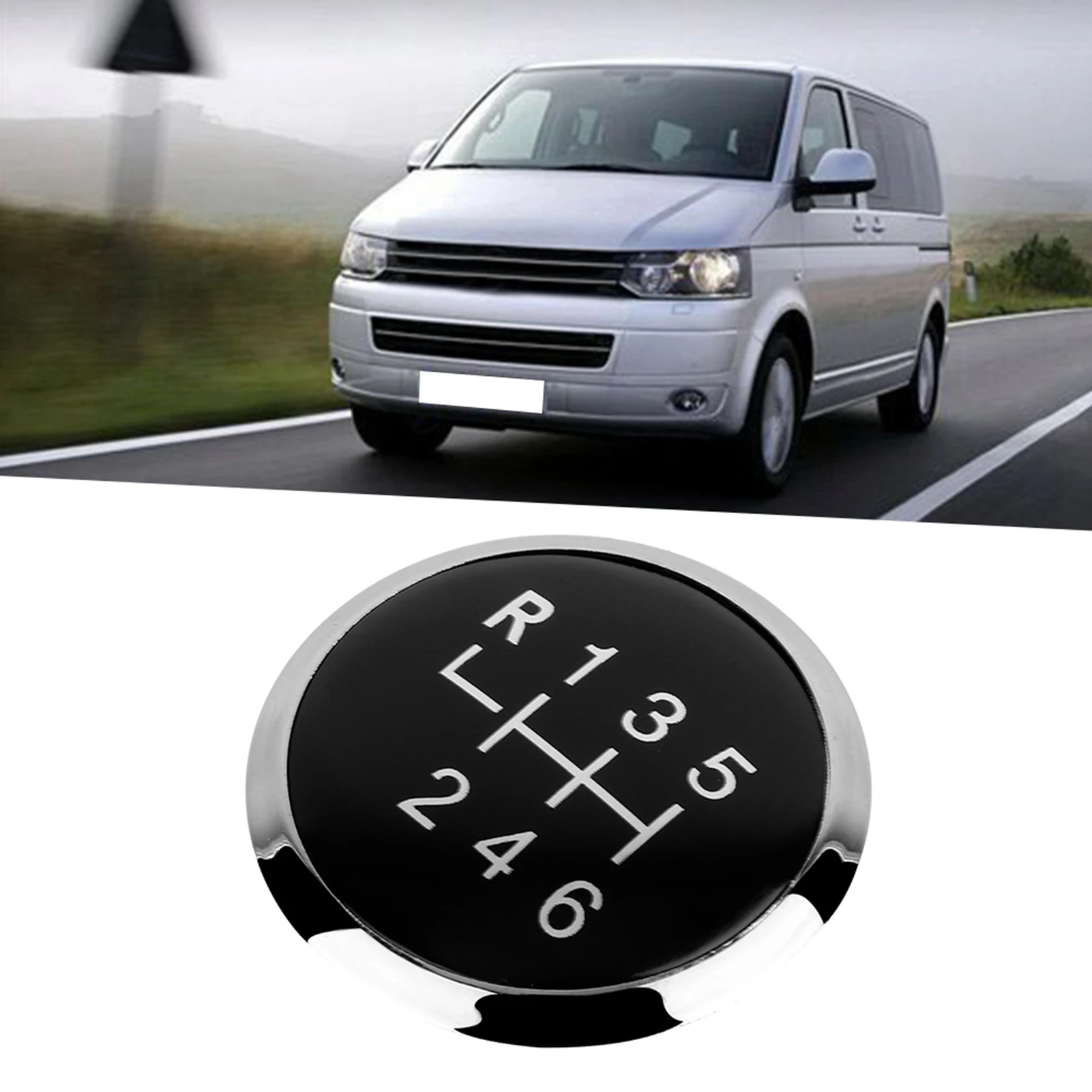 6 Speed Gear Knob  Car 6 Speed Gear Shift Knob Stick Cover Emblem Badge  Trim for T5 T5.1 Gp 2003-2011