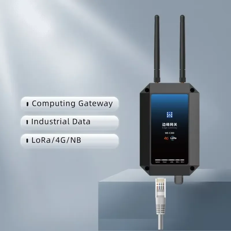IP67 -40°C~80°C 64 Nodes Per Network Industrial Data Wireless Transmission Industrial LoRa/RS485 Edge Gateway