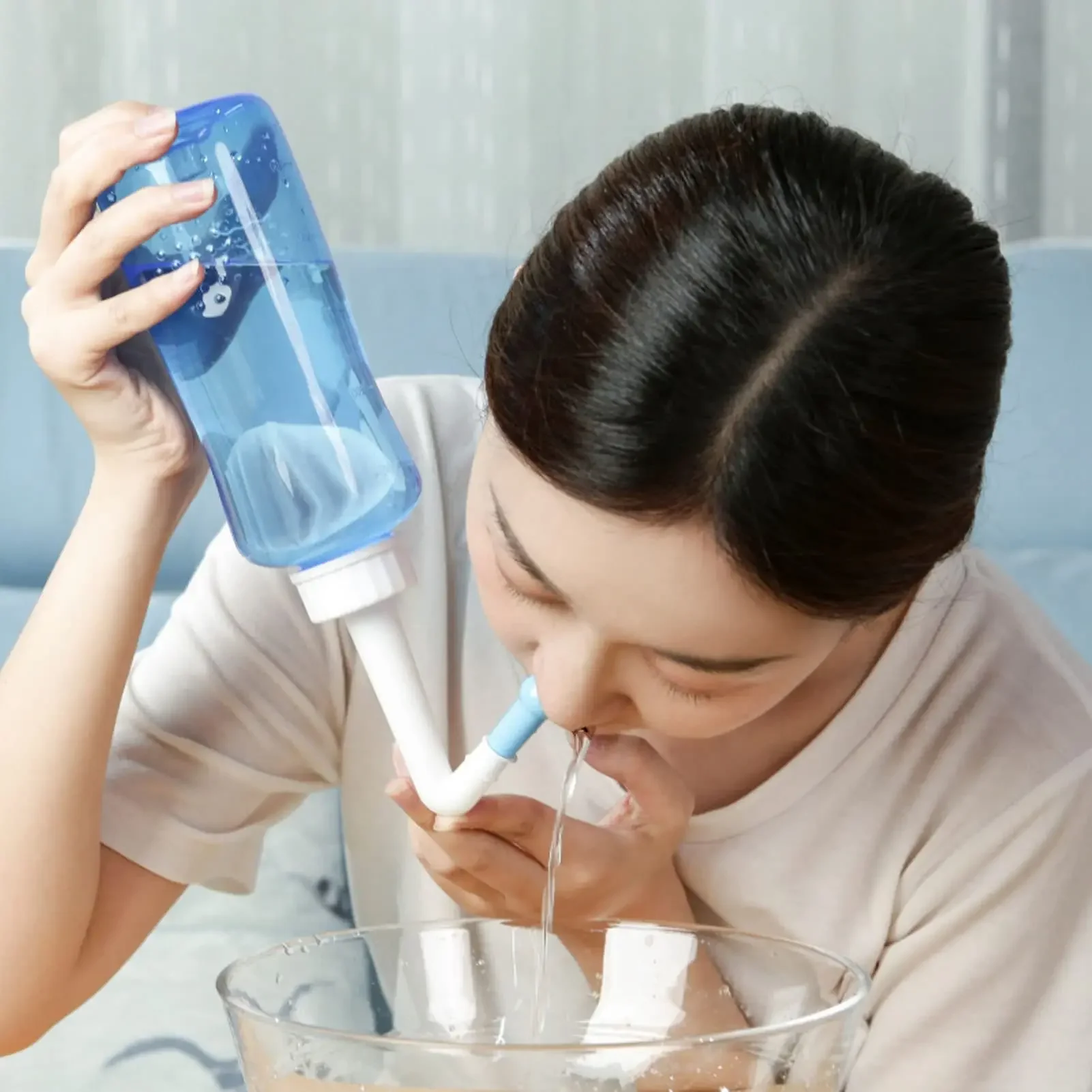 300ML Nasal irrigator Nasal Rinse Bottle Nasal Wash Cleaner Nose Protector Avoid Allergic Rhinitis Adults Children