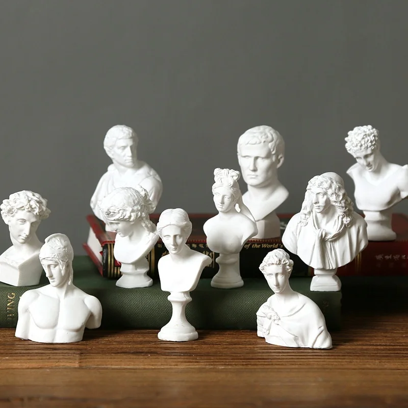 

Home Decoration Abstract Ornaments Mini Gypsum Statues Complete Set of Ornaments Sculpture Art Decoration Resin Craft Ornaments