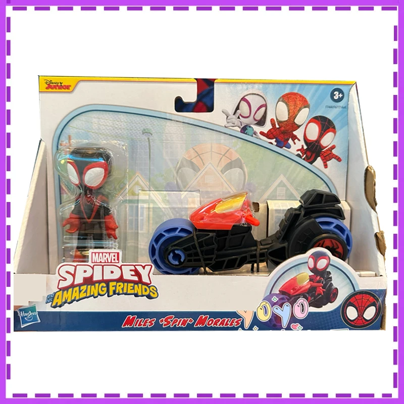 Hasbro Anime Marve Spidey and His Amazing Friends Miles Morales Rhino Christmas Gifts Genuine Action Figure Model Toys