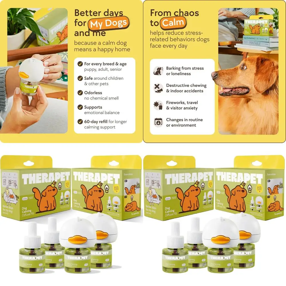 

Набор из 2-х диффузоров для успокоения собак на 120 дней - снижает тревожность, разрушительное поведение и другие проблемы