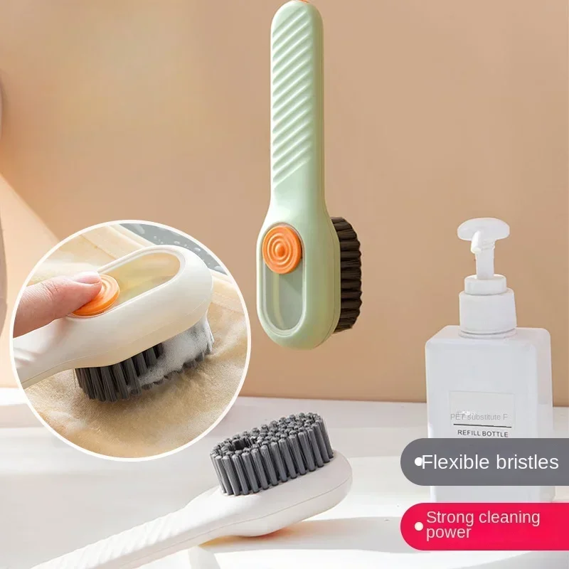 Automatic Liquid Discharge Shoes Brush Multifunction Deep Cleaning Soft Bristles Household Cleaning Brush Laundry Cleaning Tool