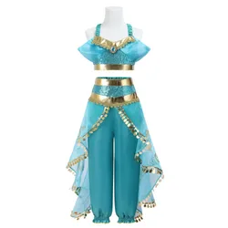 Jasmine Dresses Children's Clothing Performance Girls Clothes Cosplay Costume Halloween Dress Performance Kids Clothing Princess