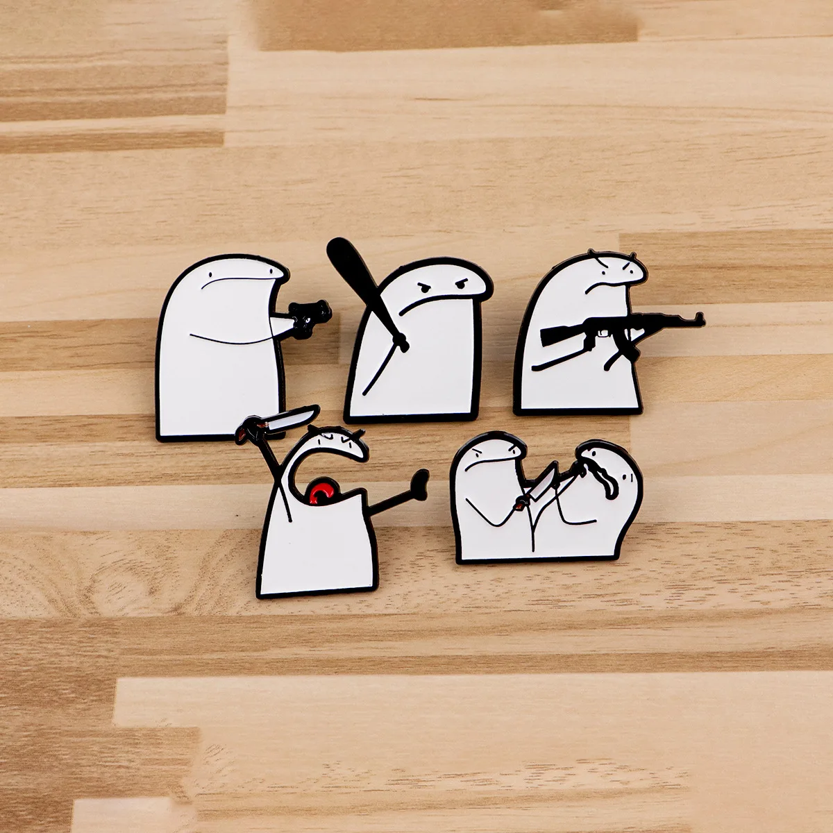 Broche de figurine de croquis de dessin animé, badge pour vêtements, sac à dos, accessoires