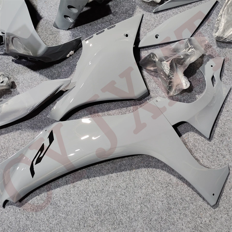 ABS حقن دراجة نارية الهدايا المجمعة لياماها YZF R1 YZF-R1 2020-2024 كامل البلاستيك Fairings YZFR1 20-24 الأبيض هيكل السيارة الإسكان