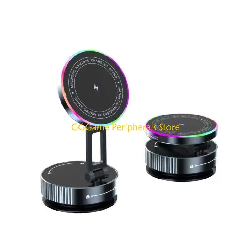 U55B Strong 15W Wireless Power Car Phone Stand Featuring Improved Suction Grip