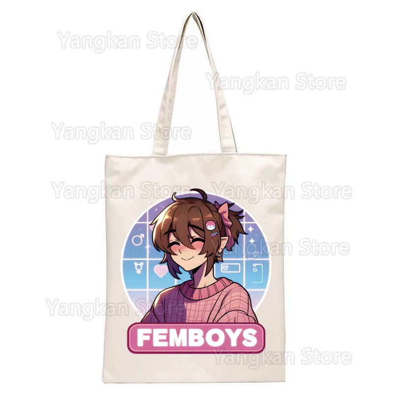 

Femboy Fairycore Gothic Fairy Grunge Women Canvas Tote Bags Handbags Shoulder Bags Shopping Handbag