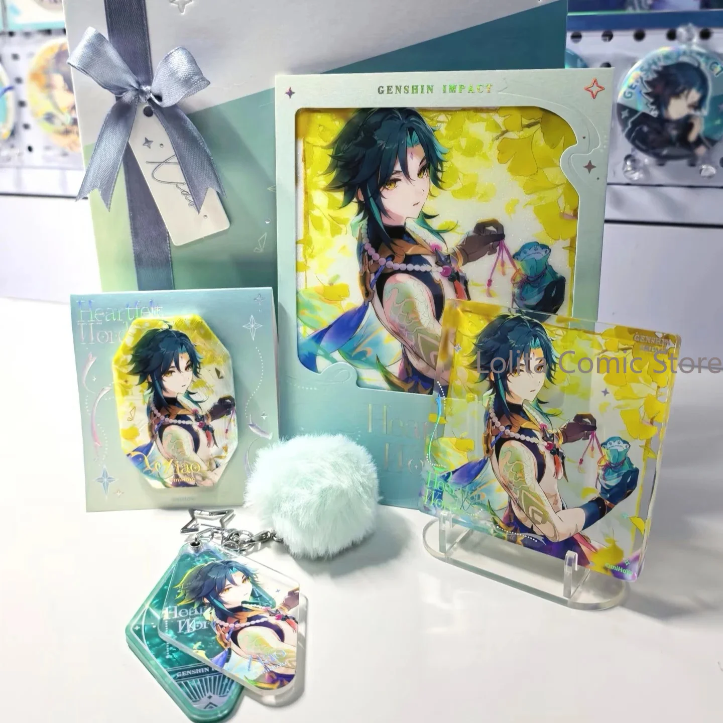 Mercancía Oficial del Juego Genshin Impact, Palabras Sentidas de Xiao, Cosplay de Citlali, Insignia de Ororon, Colgante, Ladrillo Acrílico, Caja de Regalo