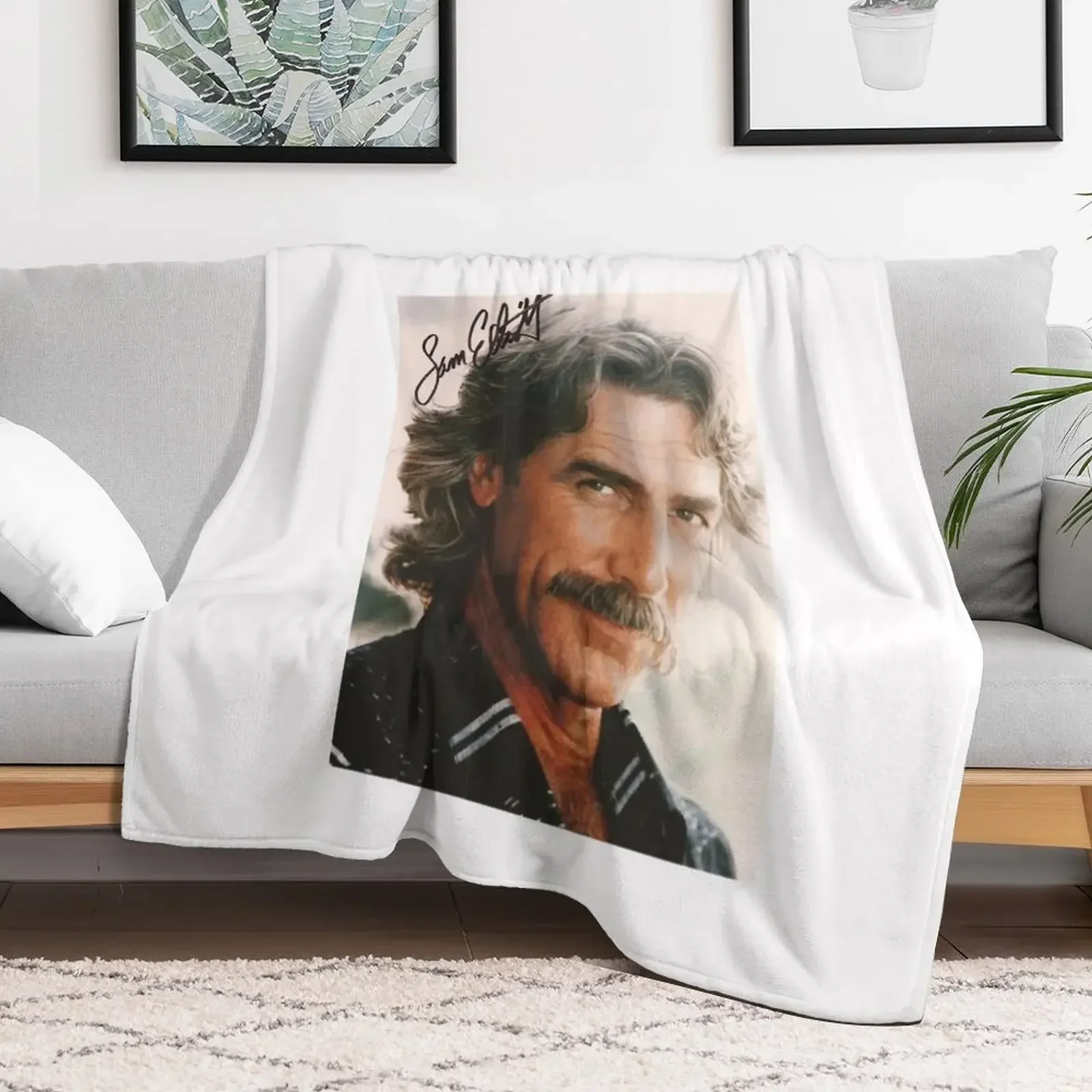 

Sam Elliot Actor Received Many National Awards Golden Globe AcademyGift For Fan Throw Blanket christmas gifts Travel Blankets