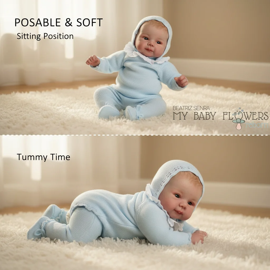 NPK 18-inch Reborn Doll Julietta Lifelike Soft Body Baby Doll with 3D Skin Hand-Painted Hair Touch Design