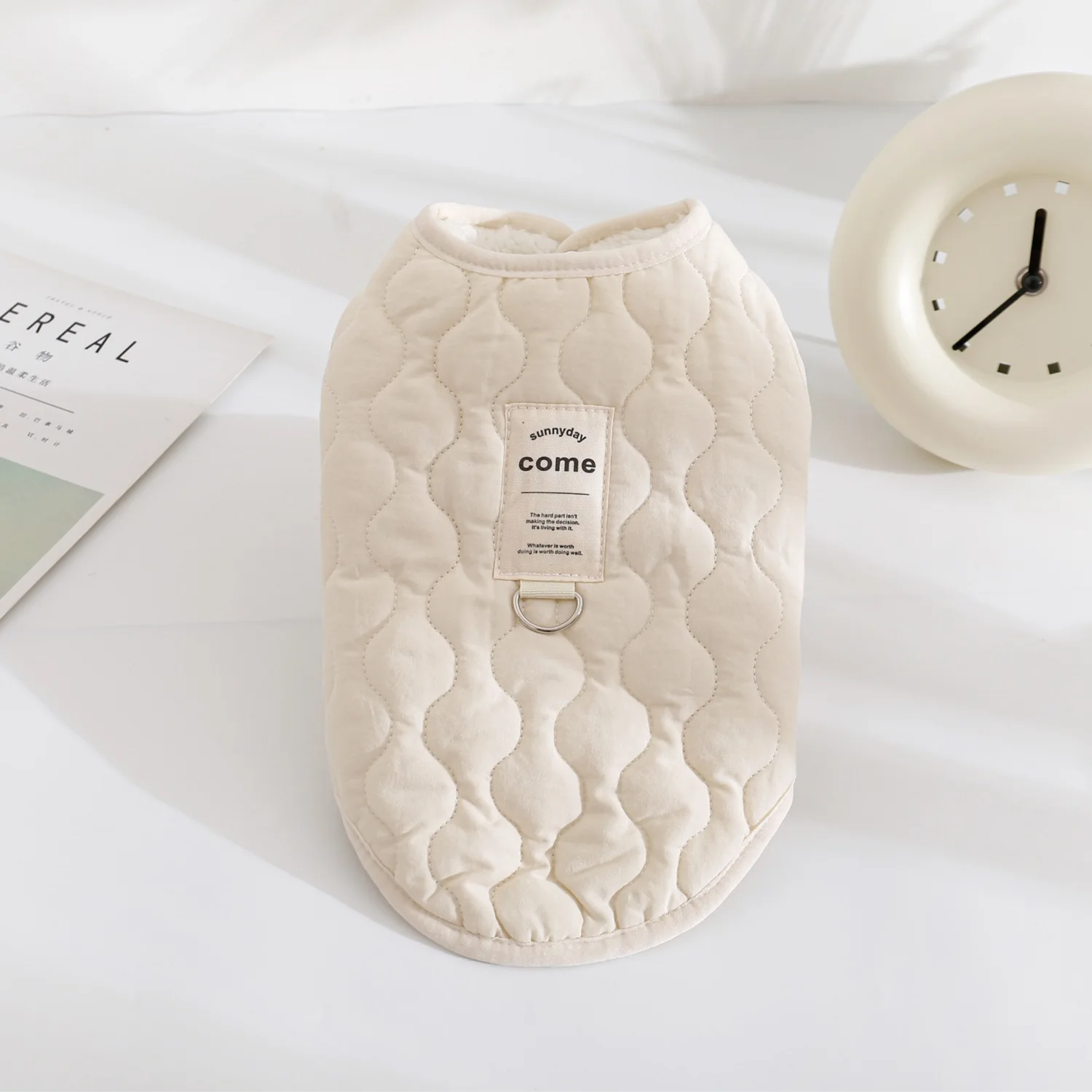 Chaleco cálido de invierno para perro, chaqueta con anillo en D para perros pequeños y medianos, ropa para cachorros, Chaqueta de algodón para