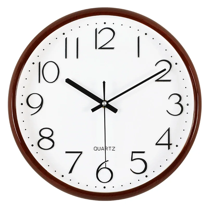 14 Inch Modern Clock Wall Small Retro Round Bedroom Wall Clock Living Room Classic